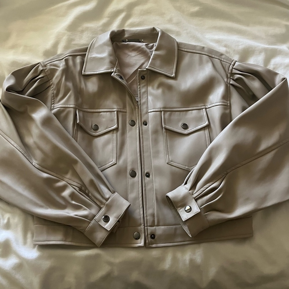 New! T Tahari Leather Jacket